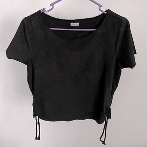Suede Cropped Top